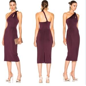 Cushnie One Shoulder Dress with Twisted Strap